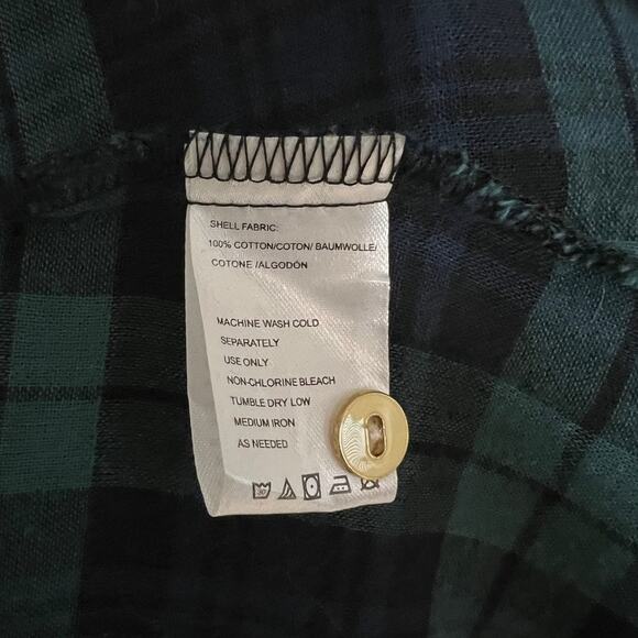 NWT Anthropologie Sylvan Plaid Shirtdress Tartan Green Blue Holiday Women XL - Picture 8 of 10